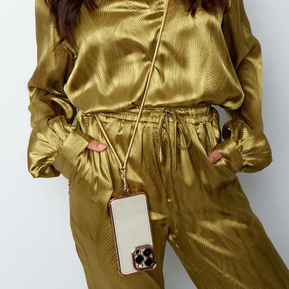 Telefoonkoord Zwart-Goud