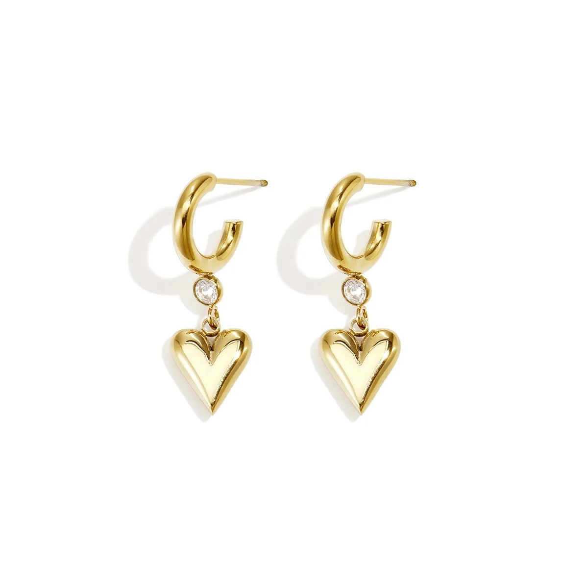 Oorbel Simple love met zirkonia