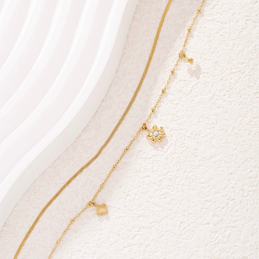 Double Layer ketting Floral