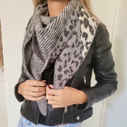 Two Side sjaal Grijstinten