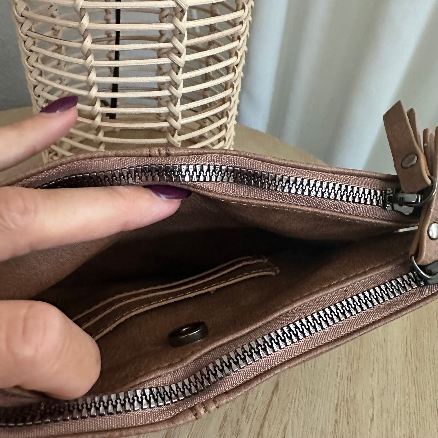 SChoudertasje/crossbody 'Harbin' incusief twee banden Donker Camel
