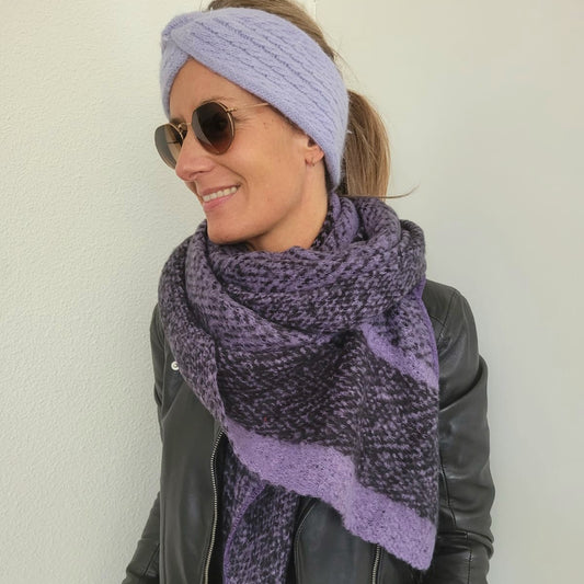 Sjaal zigzag Print Paars