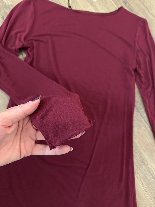 Top Cashmere stretch Burgundy