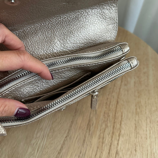 Schoudertasje/crossbody 'Stanfield' inclusief drie banden Champagne