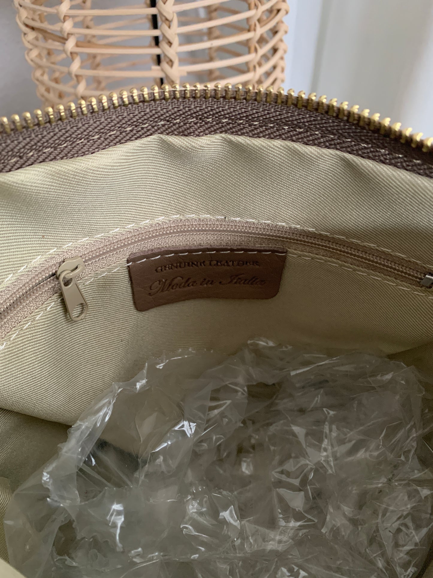 Stijlvolle tas suèdine leder Taupe