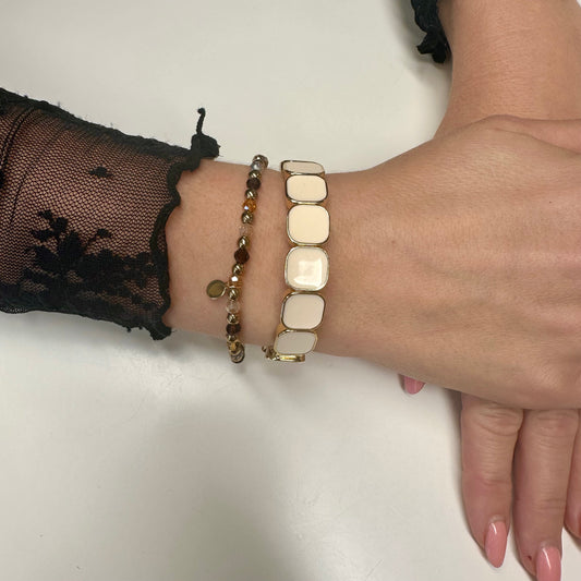 Armband 'Lola' Naturel-Goud