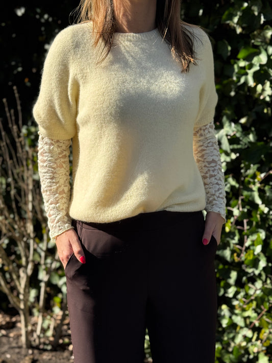 Alpaca trui Lisa Zachtgeel