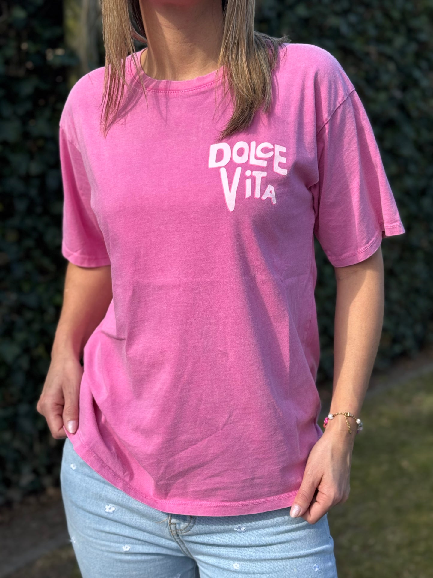 T-shirt Roze Dolce Vita