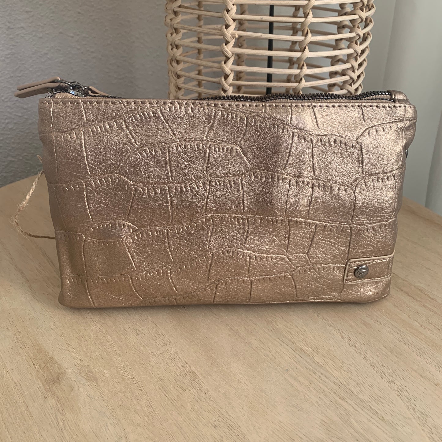 Classic schoudertasje/crossbody Champagne