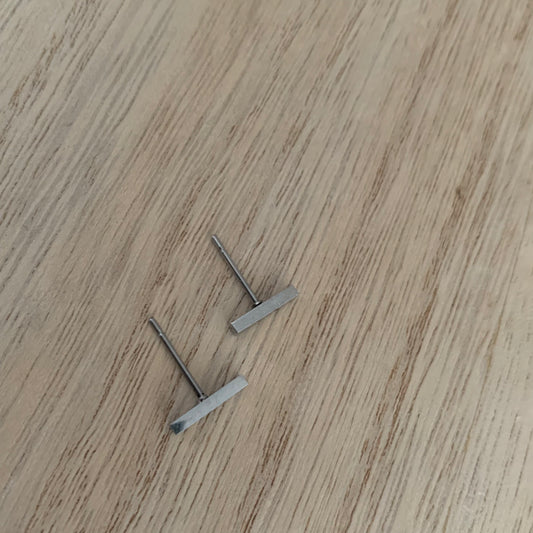 Oorstuds staafje Zilver 1 cm
