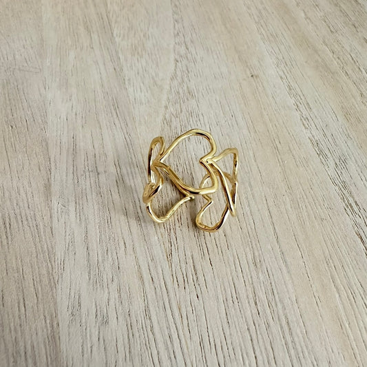 Stijlvolle Ring open hartjes