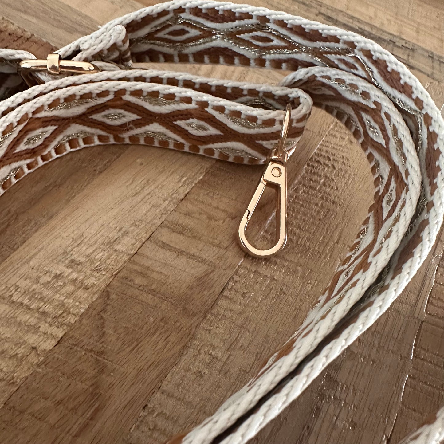 Telefoonband/Tasband Camel/Beige Ruit