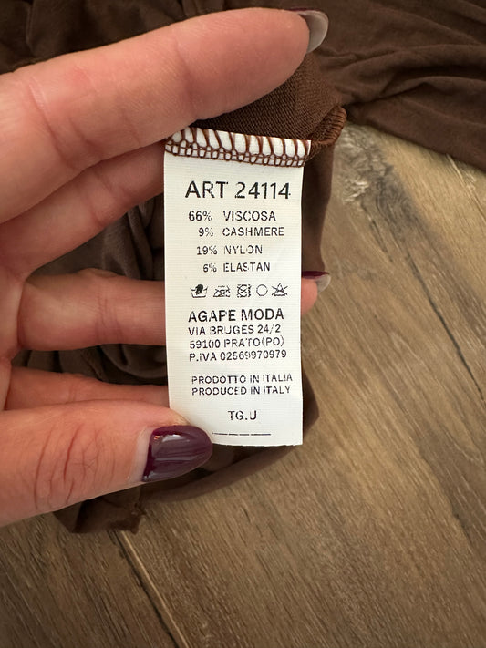 Top Cashmere stretch Bruin