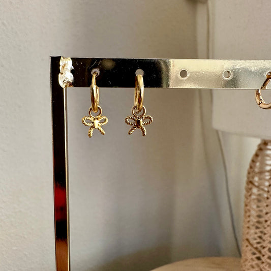 Oorring met mini strikje