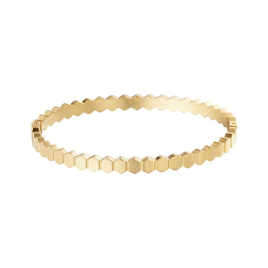Zeshoekige Bangle Goud