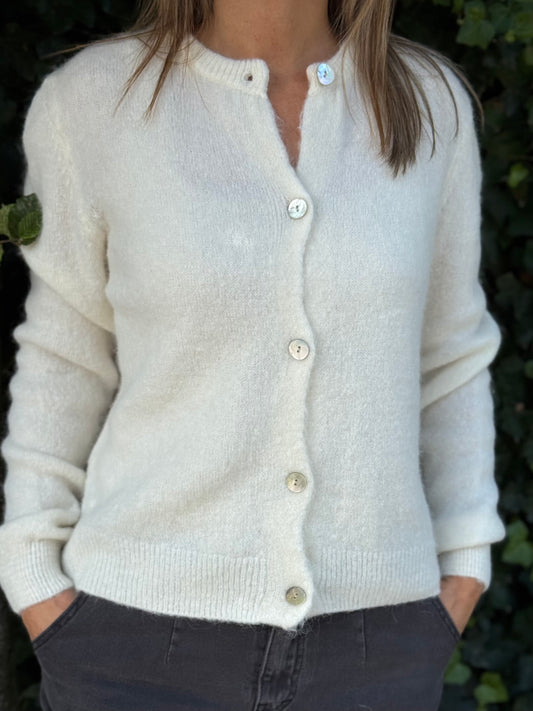 Alpaca vestje (30%) Off white