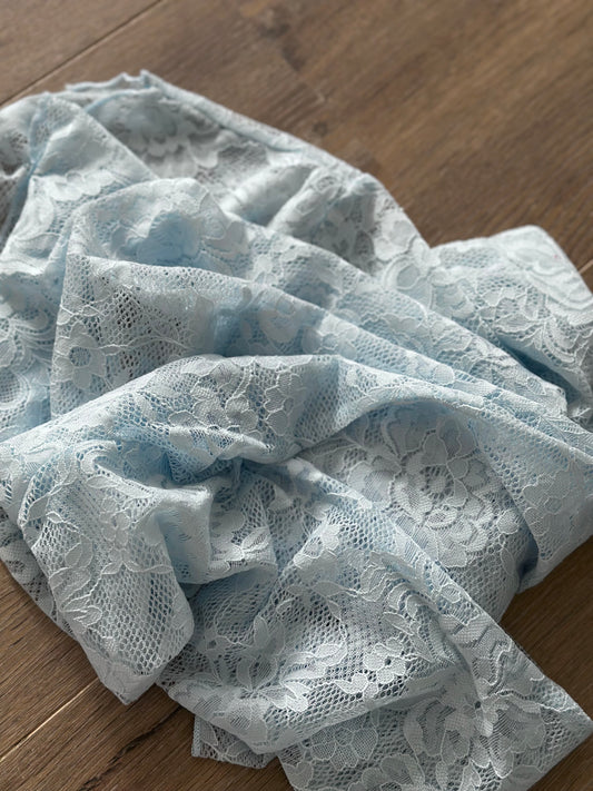 Kanten top Lichtblauw lange mouw (model 1)