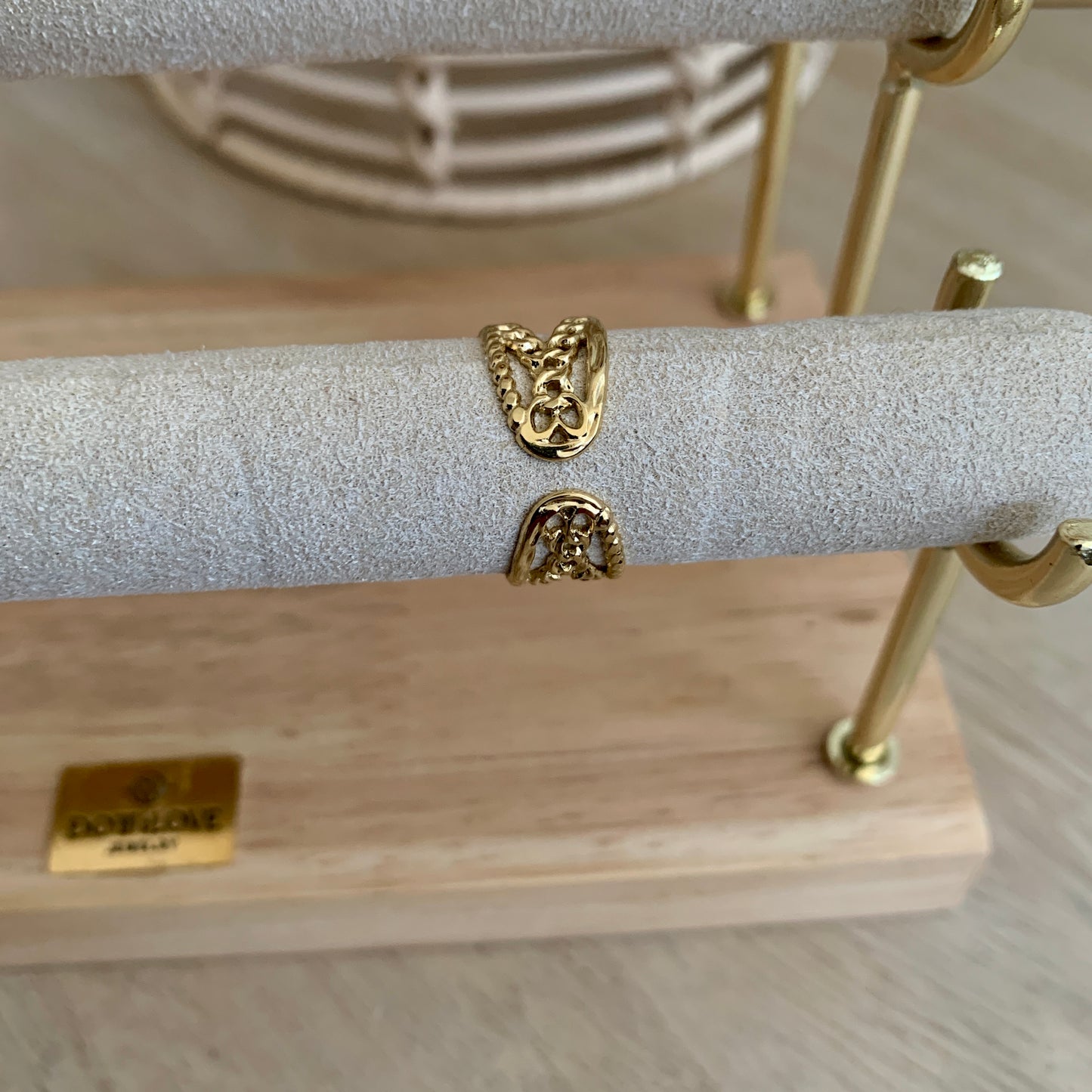 Ring groene steentjes- One Size