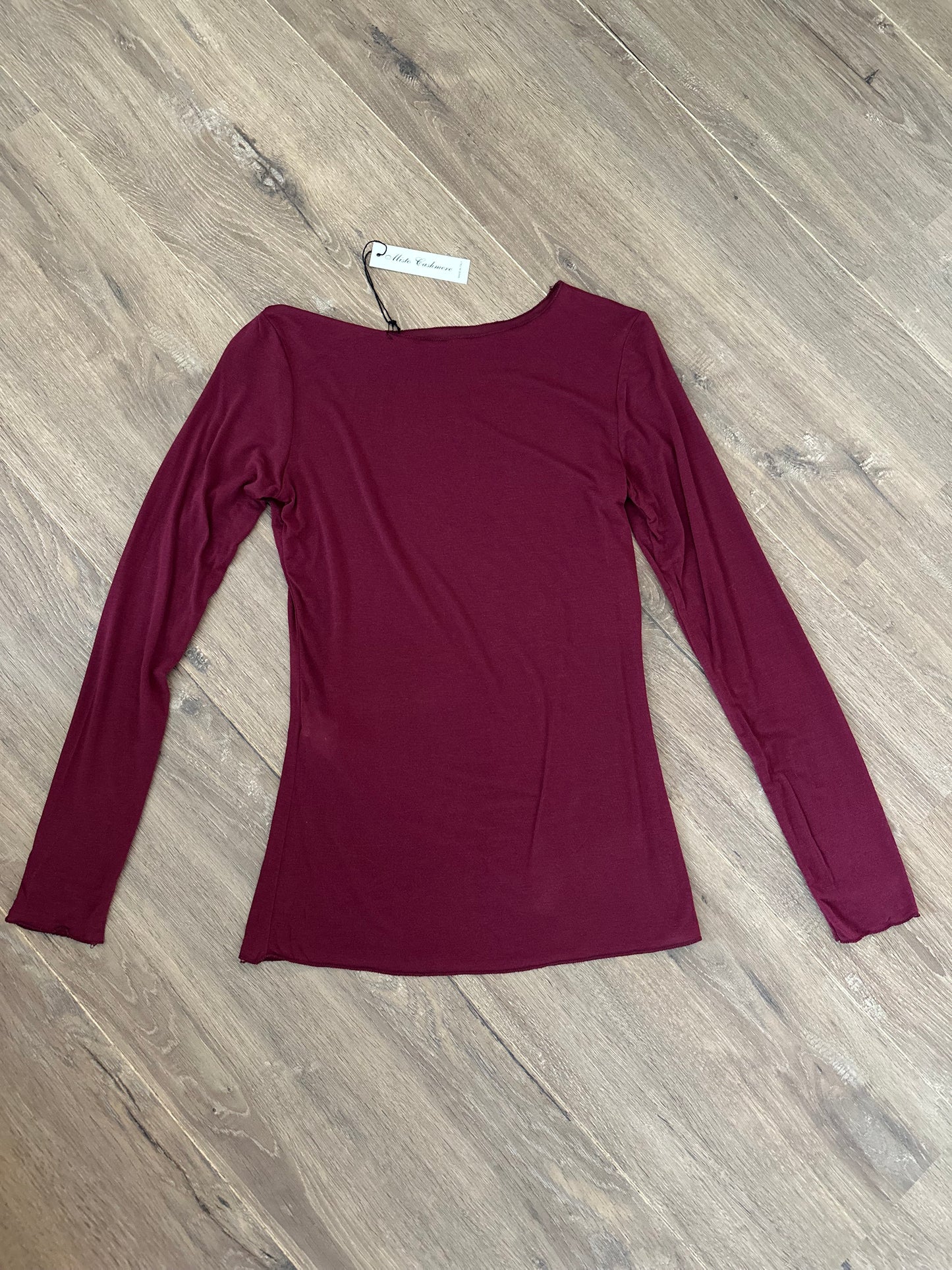 Top Cashmere stretch Burgundy