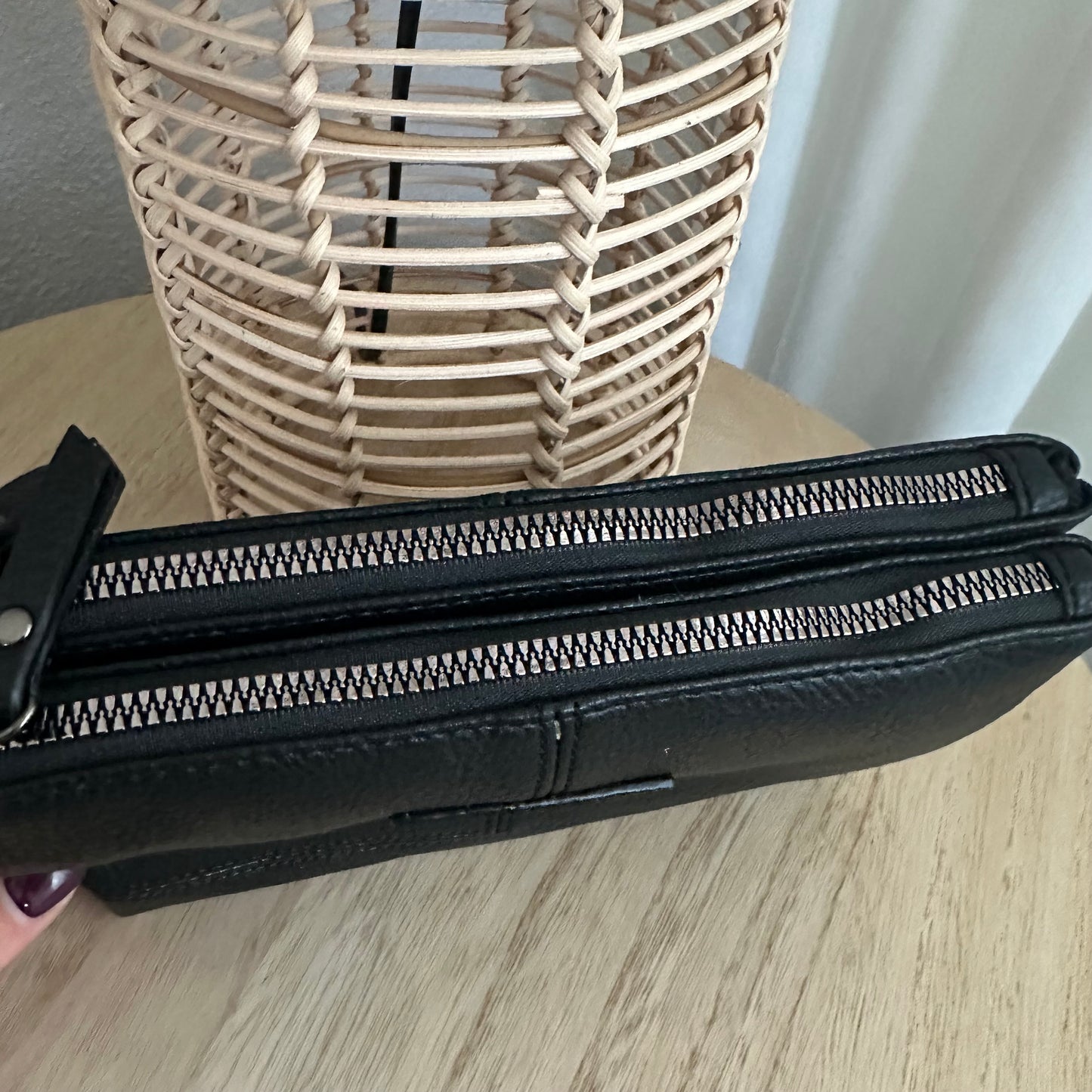 Schoudertasje/crossbody 'Harbin' inclusief twee banden Zwart