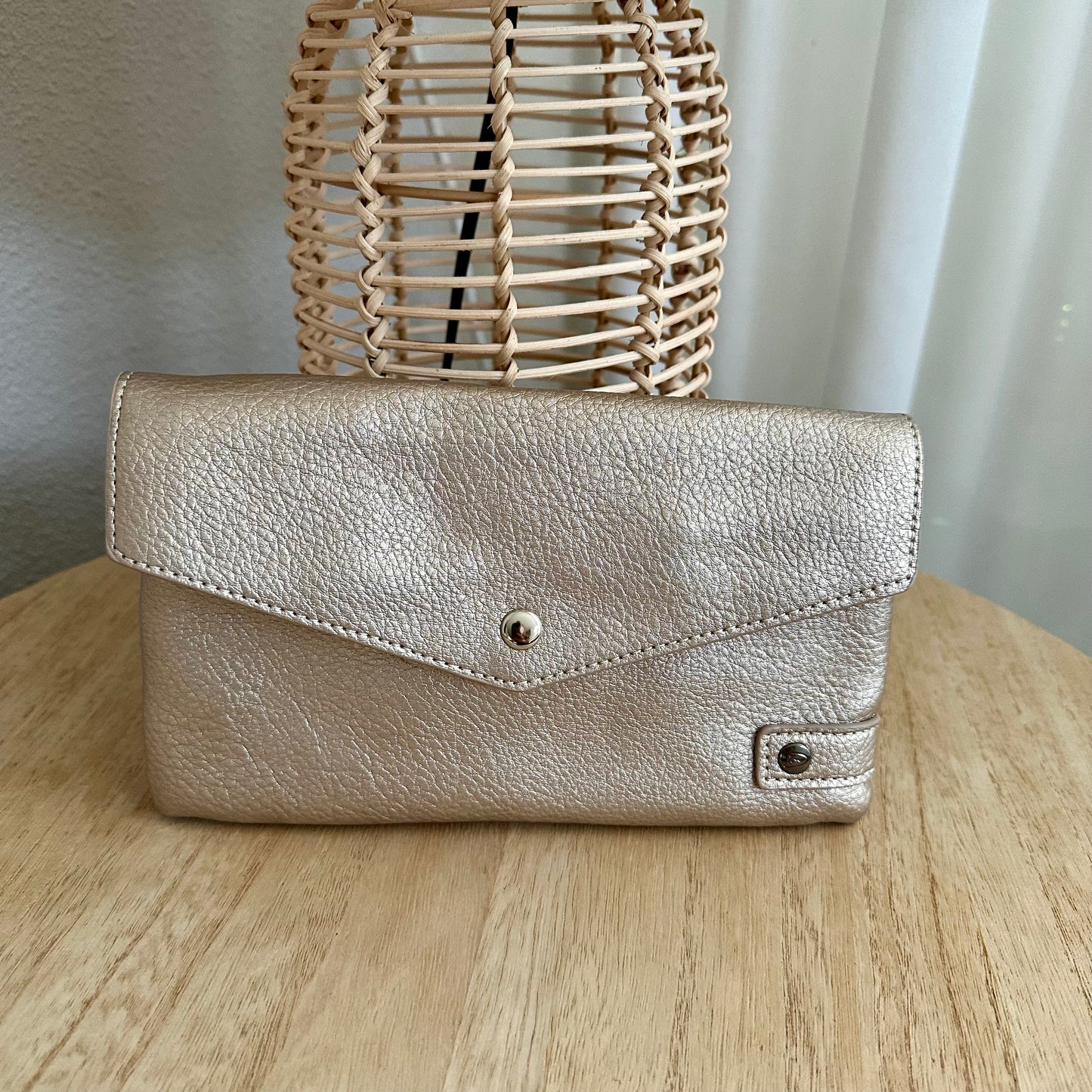 Schoudertasje/crossbody 'Stanfield' inclusief drie banden Champagne