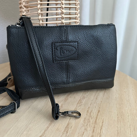 Schoudertasje/crossbody 'Harbin' inclusief twee banden Zwart