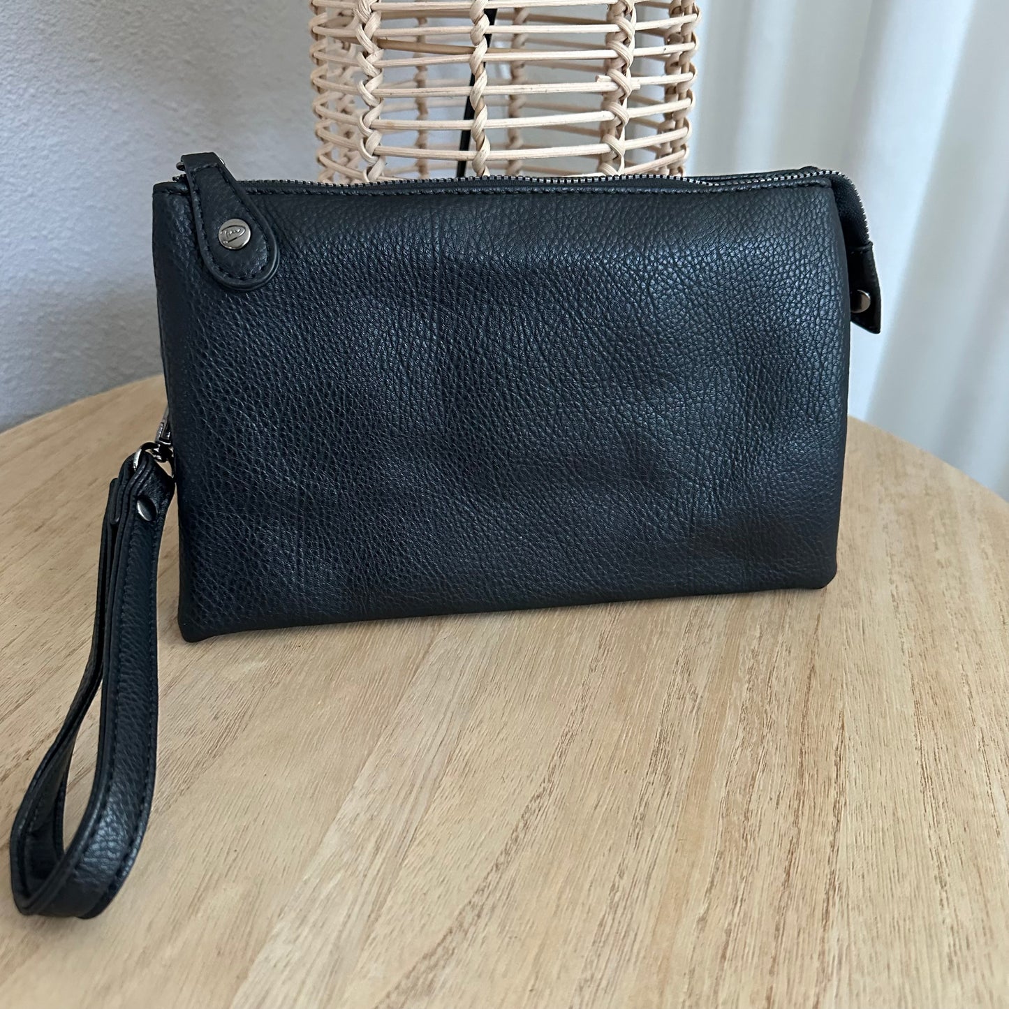 Schoudertasje/crossbody 'New York' inclusief drie banden Zwart
