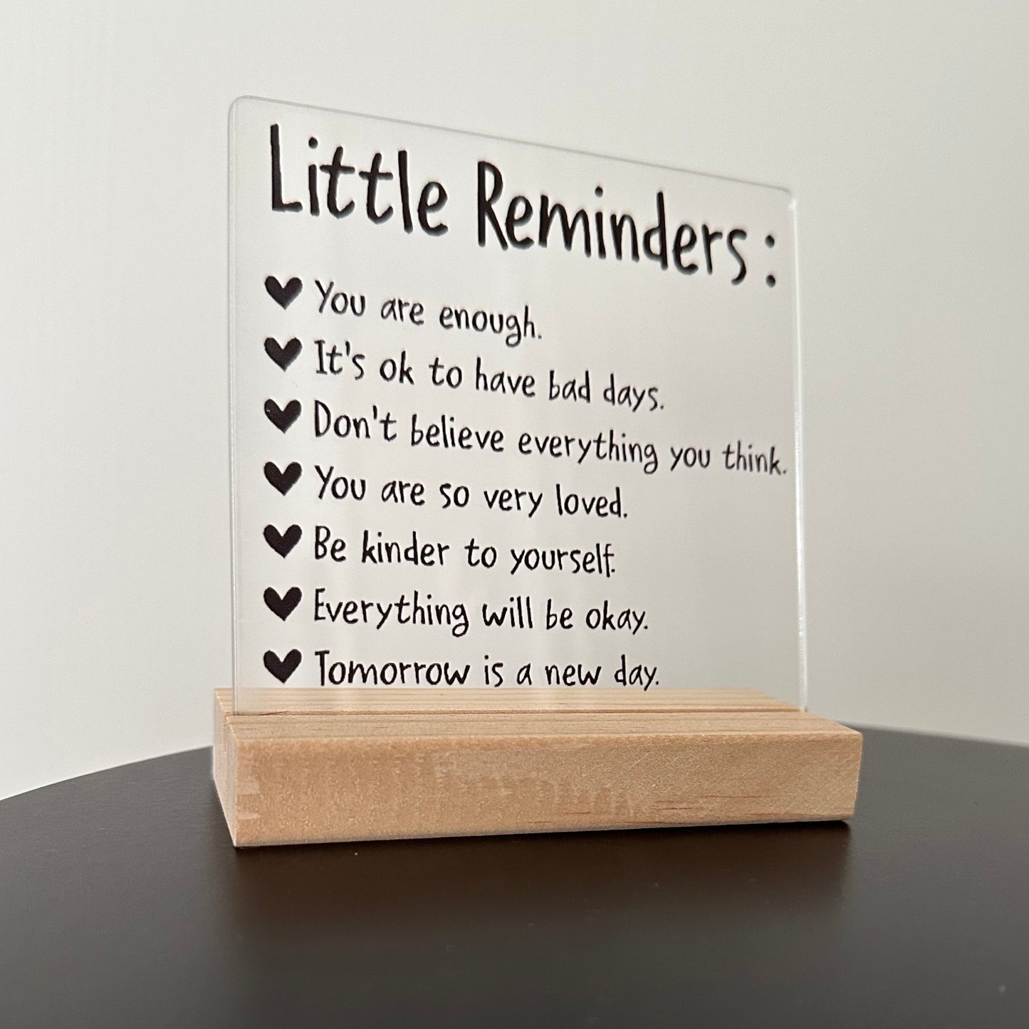 Cadeautje ‘little reminders’ inclusief houten blokje