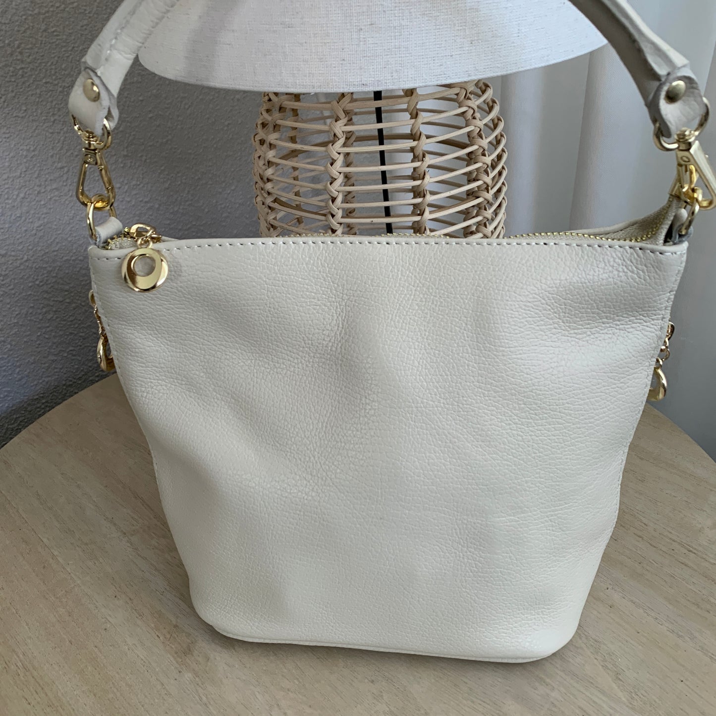 Stijlvolle tas leder Naturel