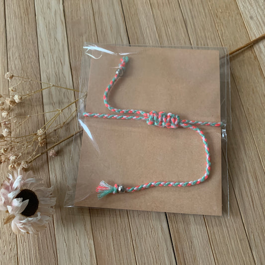 Armbandje ‘make a wish’ Rose/mintgroen