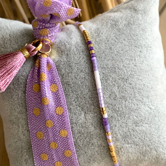 Ibiza setje Paars/Lila Dot