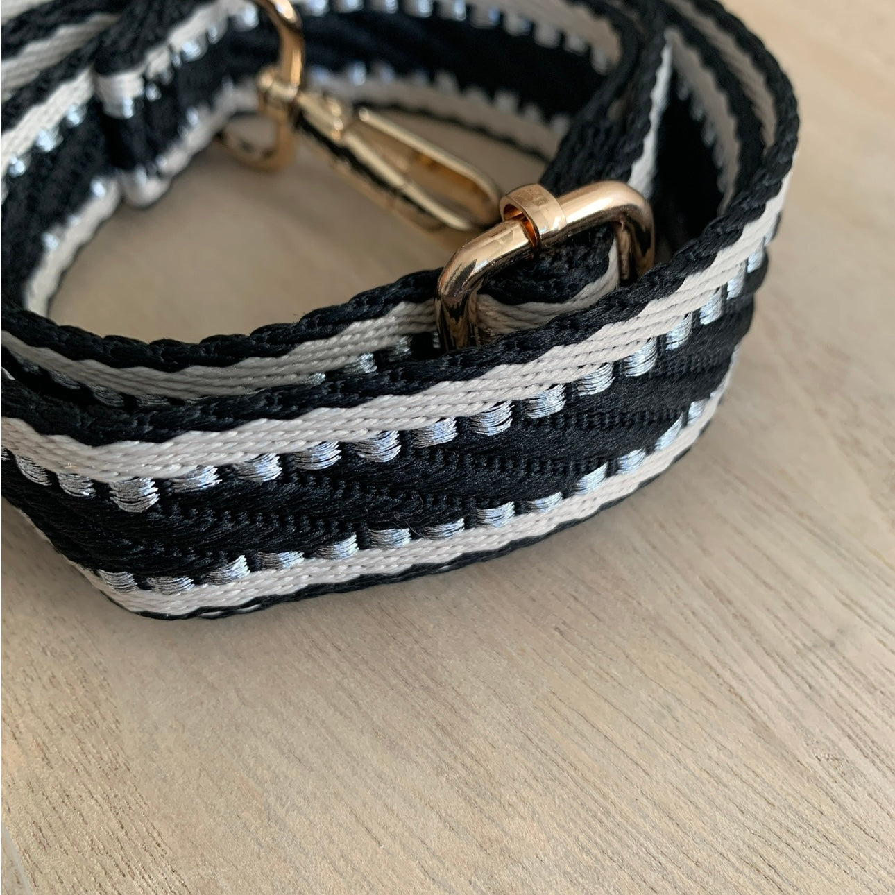 Telefoonband/Tasband Zwart/Beige