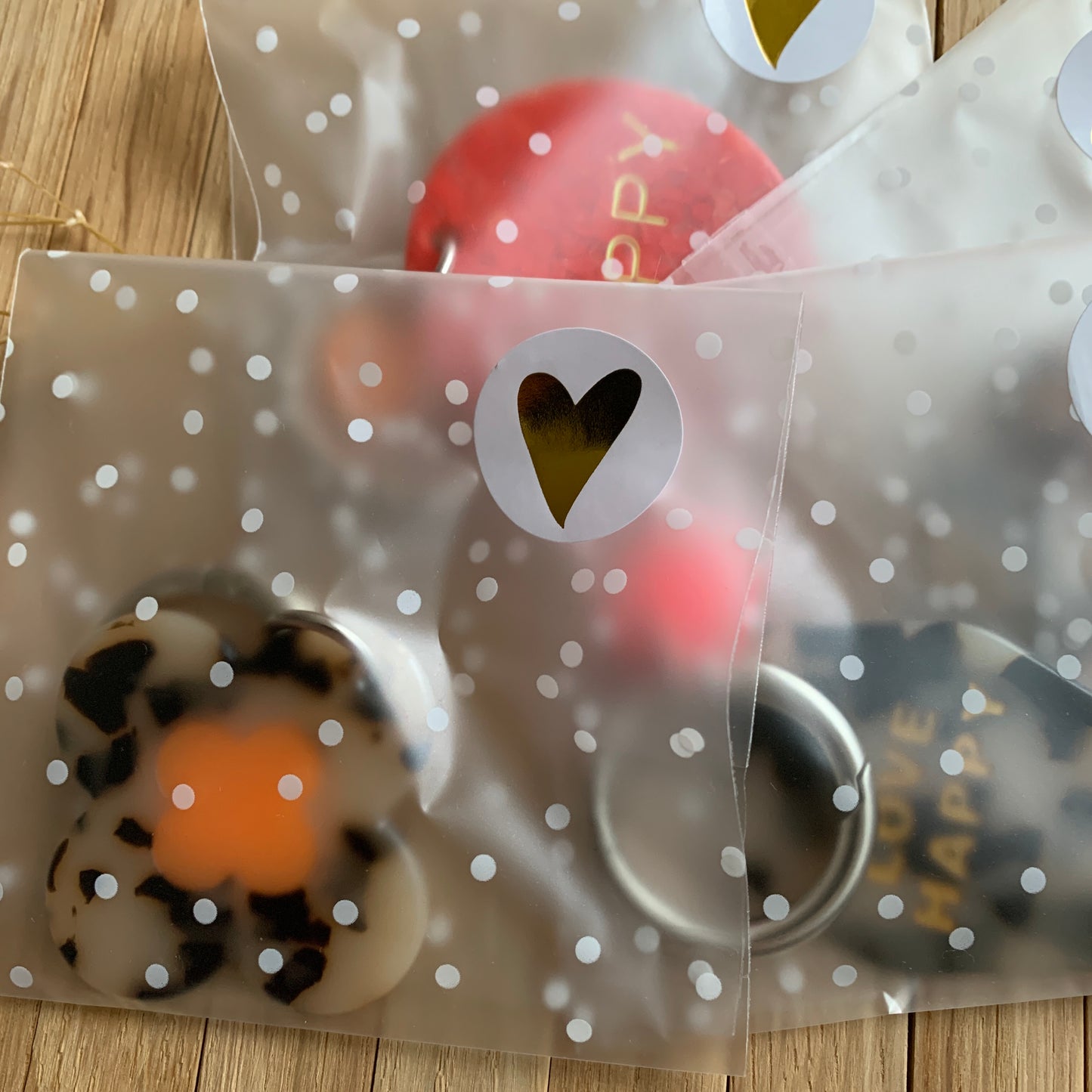 Sleutelhanger ‘Bloem’ gevlekt