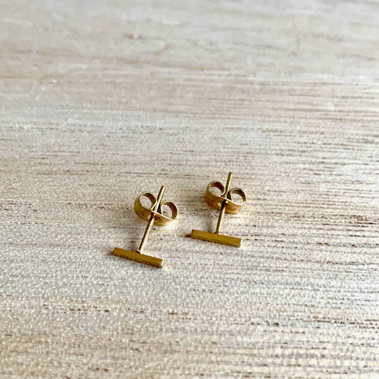 Oorstuds mini staafje Goud Recht