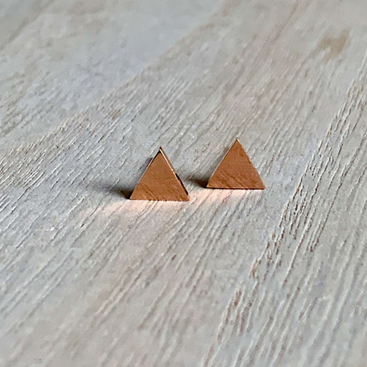 Oorstuds gesloten driehoekje Roségoud