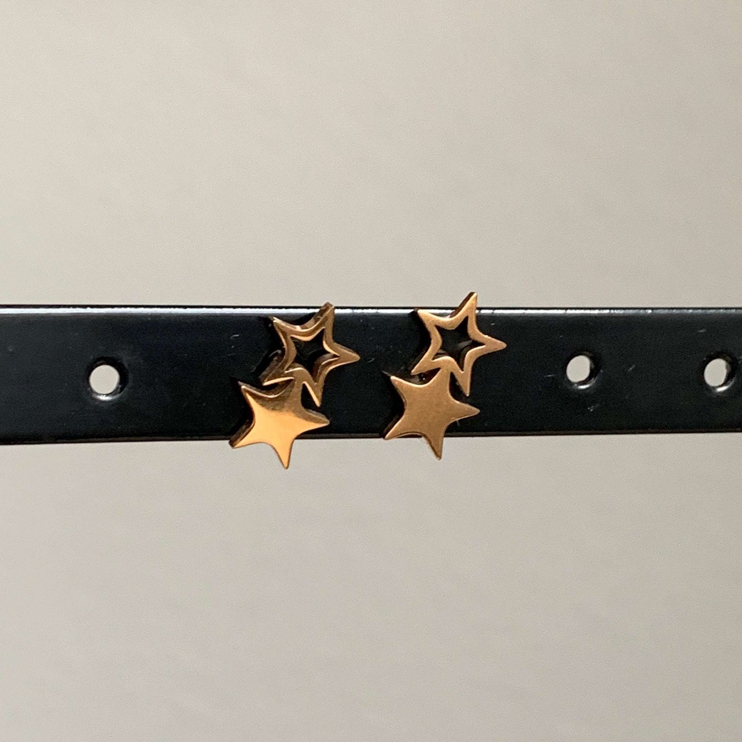 Oorstuds twee sterren Roségoud