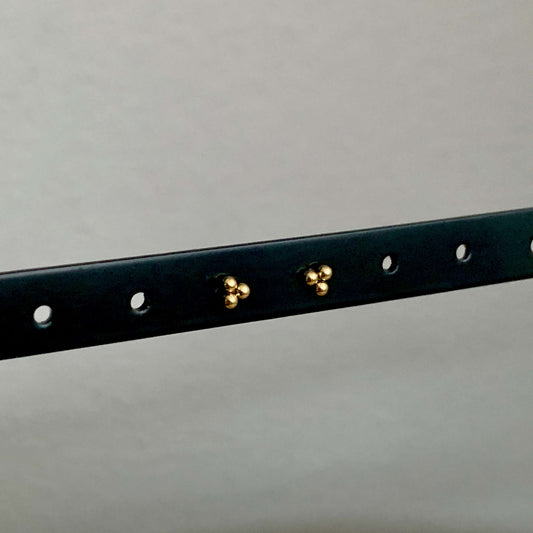 Oorstuds drie mini bolletjes Goud