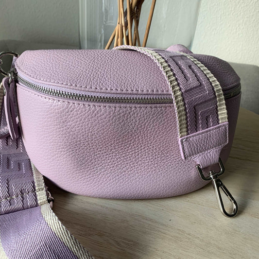 Lederen heup/crossbody tas Lila