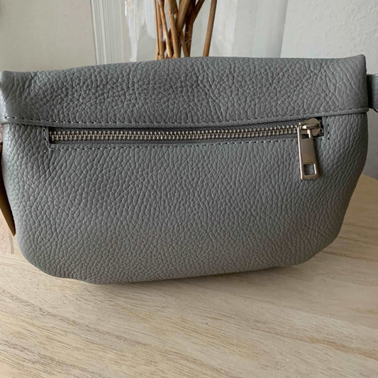 Lederen heup/crossbody tas Grijs