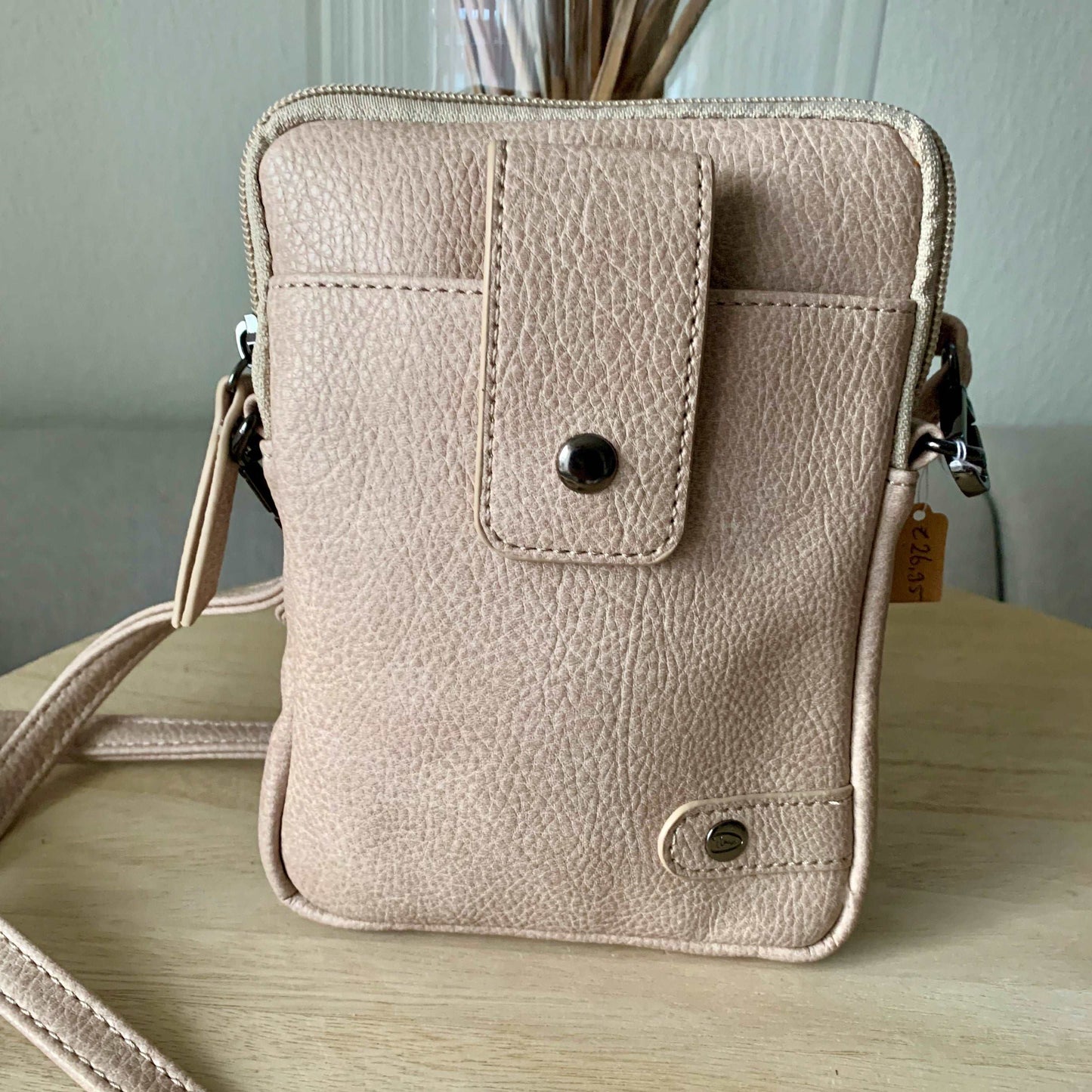 Telefoontasje/schoudertasje Poederroze