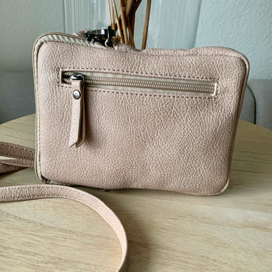 Telefoontasje/schoudertasje Poederroze