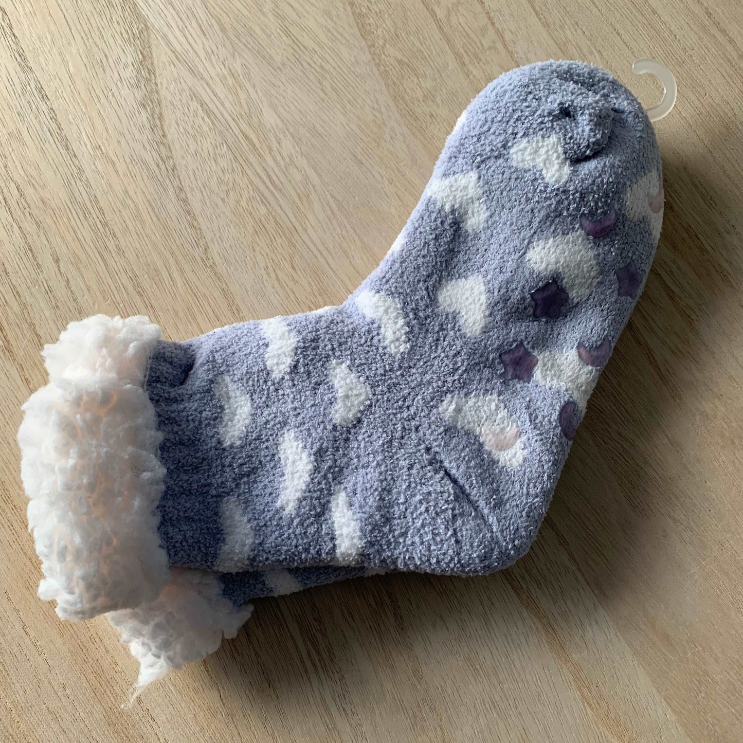 Wintersok gevoerd Kids Zachtblauw/Wit 28-32