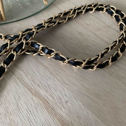 Tasriem/Telefoonriem minimalistisch Goud/Zwart