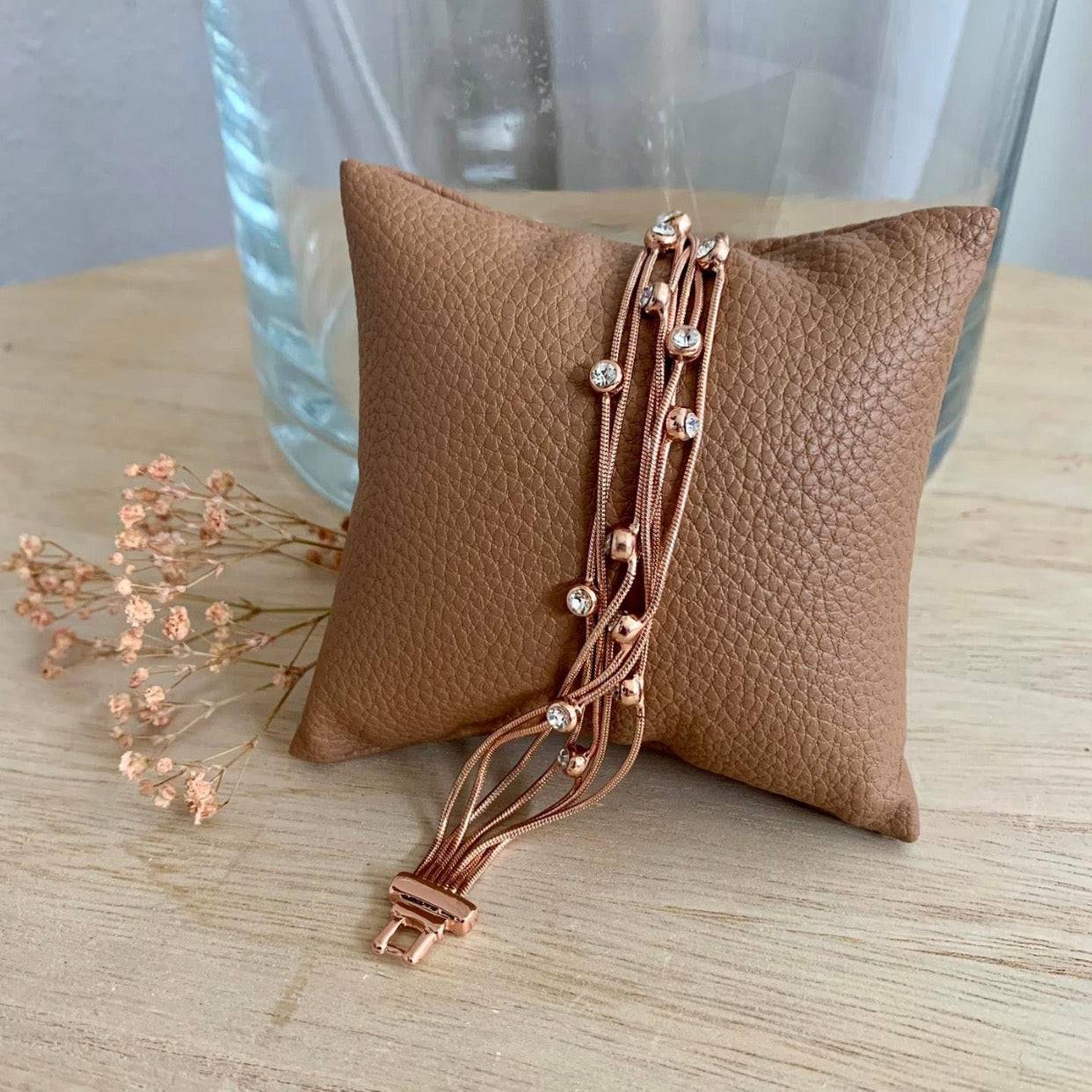 Multilayer armbandje Roségoud