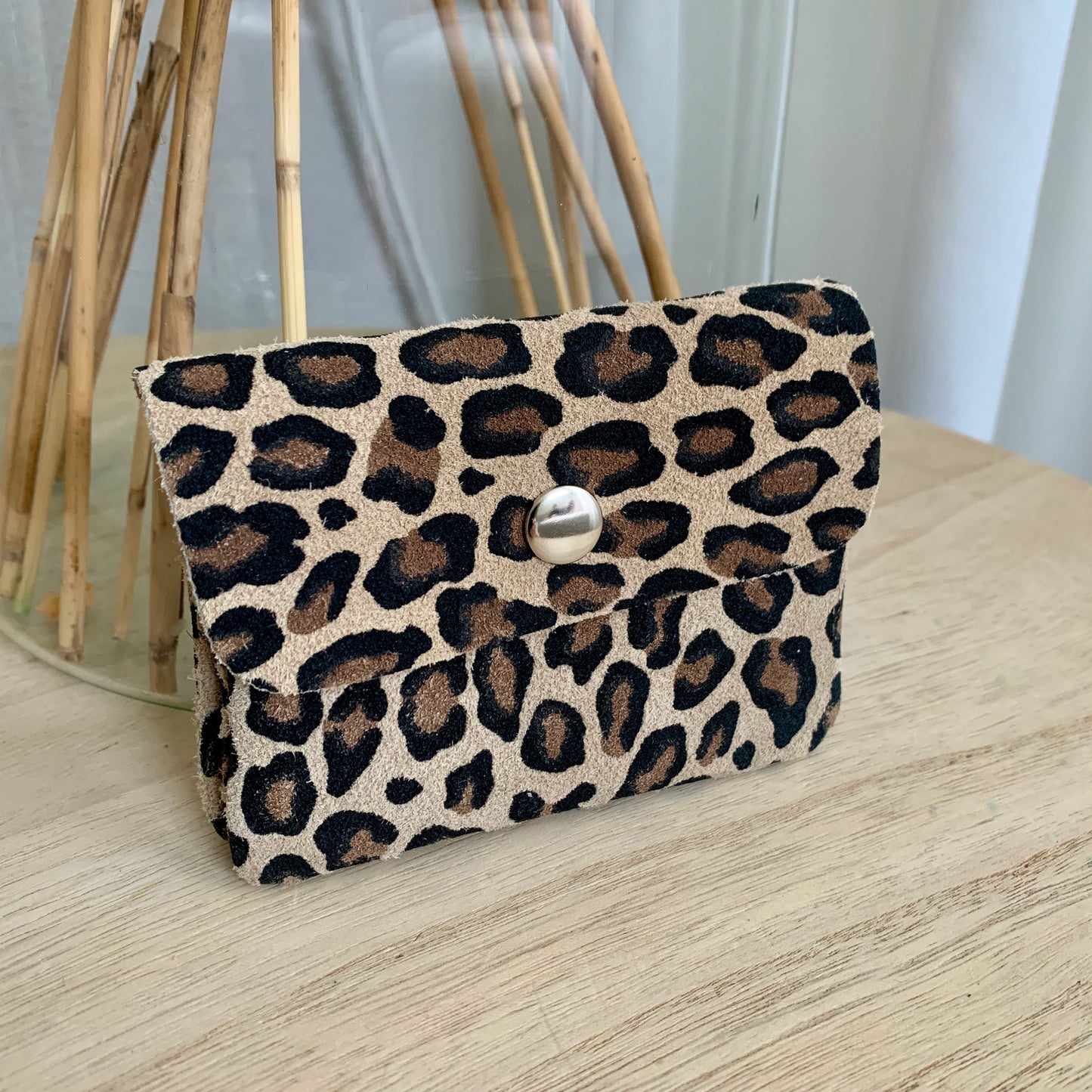 Italiaans leder portemonnee Luipaard