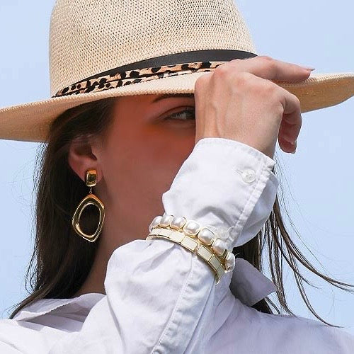 Armband 'Benthe' Naturel-Goud