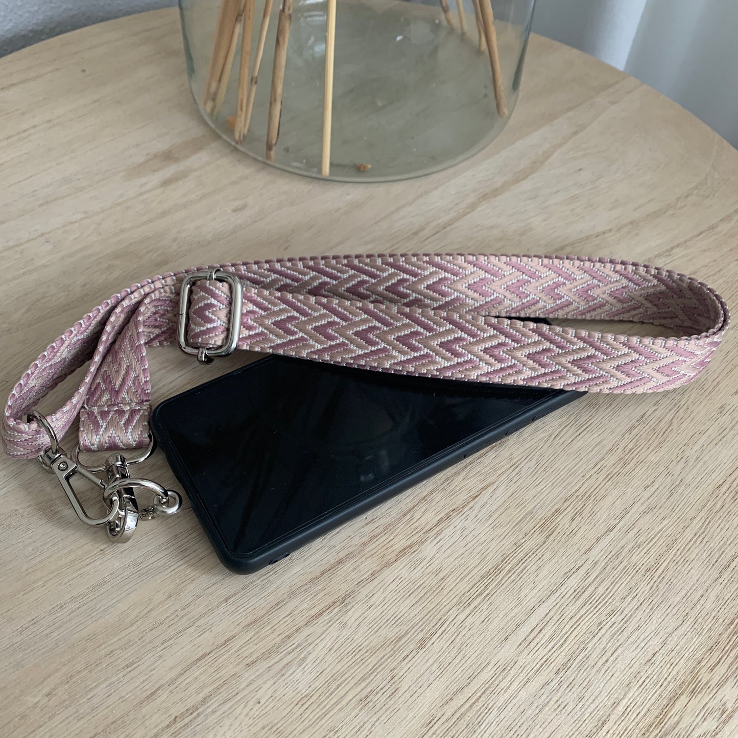 Telefoonband/Tasband Zachtroze/Zachtlila