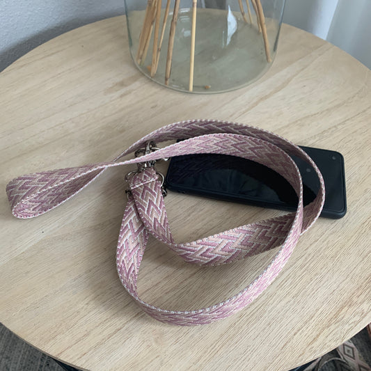 Telefoonband/Tasband Zachtroze/Zachtlila