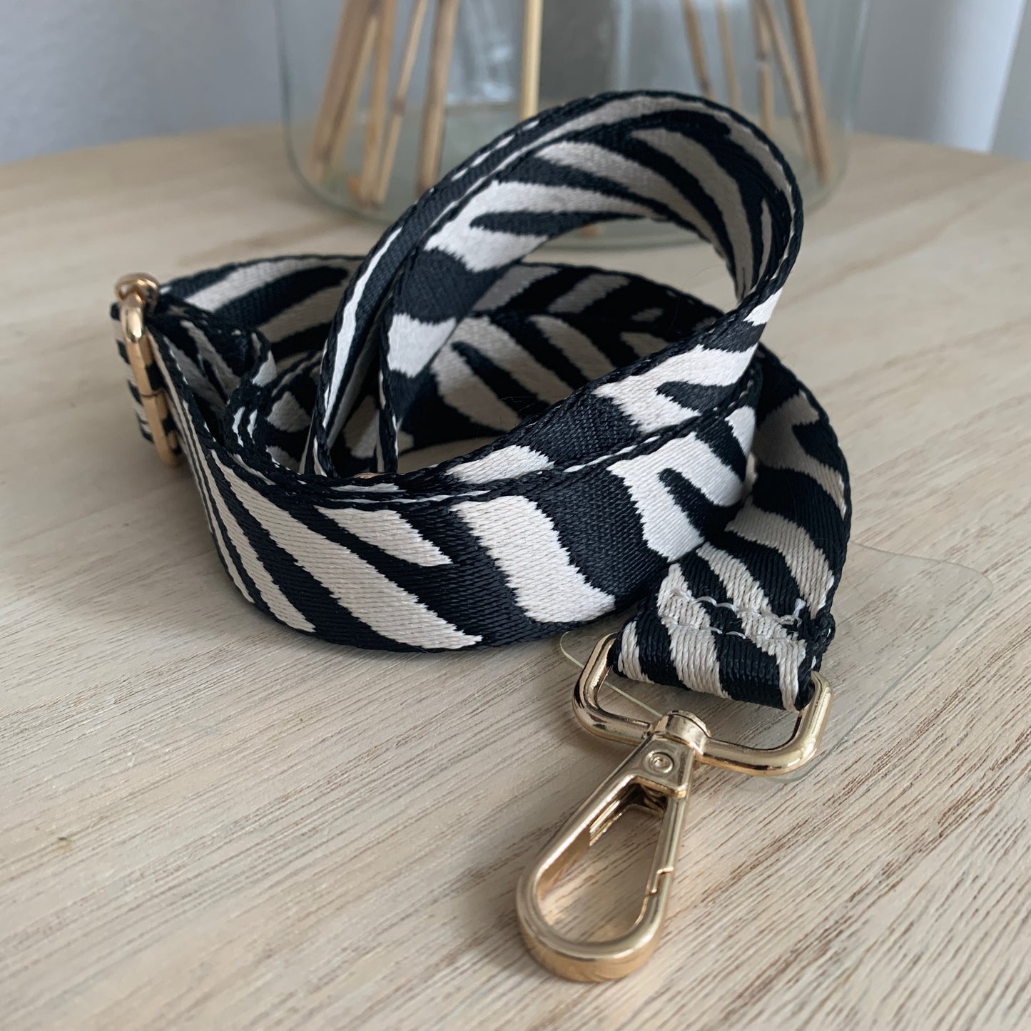 Telefoonband/Tasband Zwart/Beige