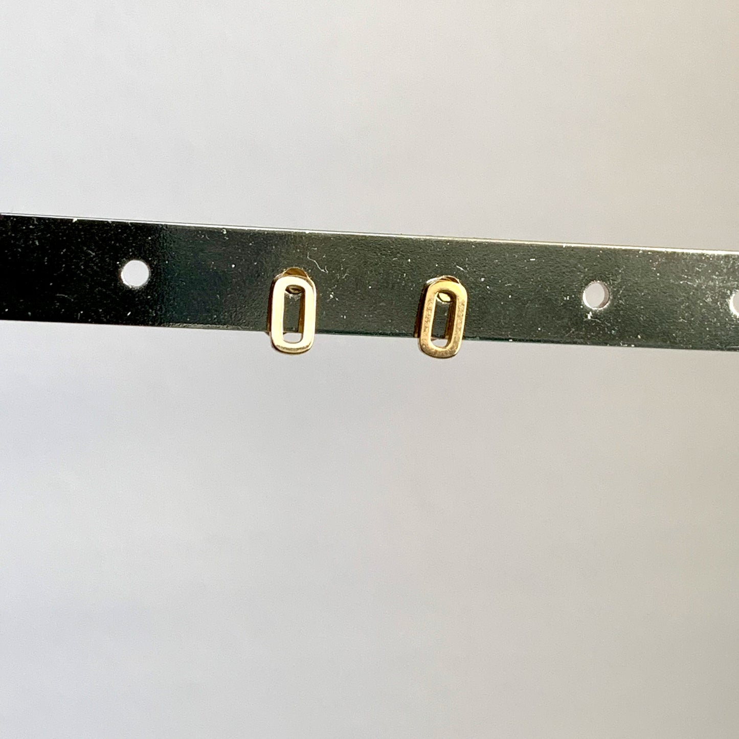 Oorstuds Goud mini rechthoekjes